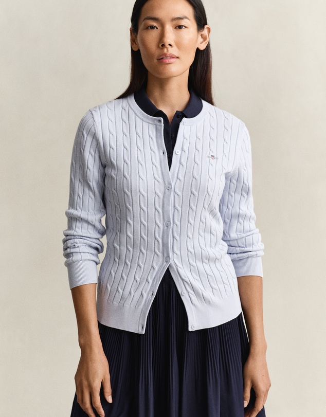 Gant - Stretch Cotton Cable Knit Cardigan