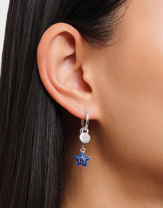 THOMAS SABO - Single Hoop Earring with Stones and Eyelet for Charms