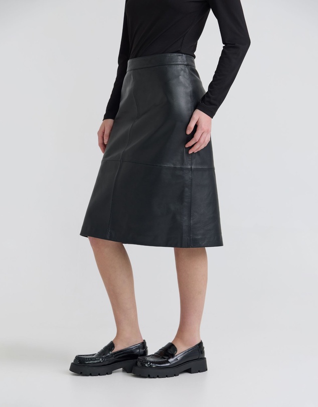 Oxford - Nina Nappa Leather Skirt