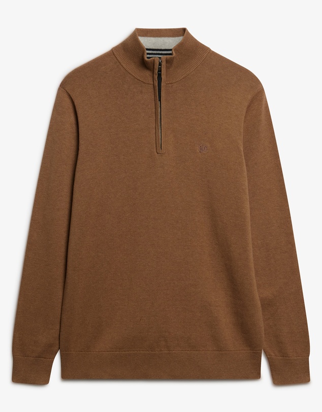 Superdry - Slim Fit Essentials Cotton Half Zip