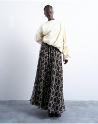 TOPSHOP - Check Print Full Circle Maxi Skirt