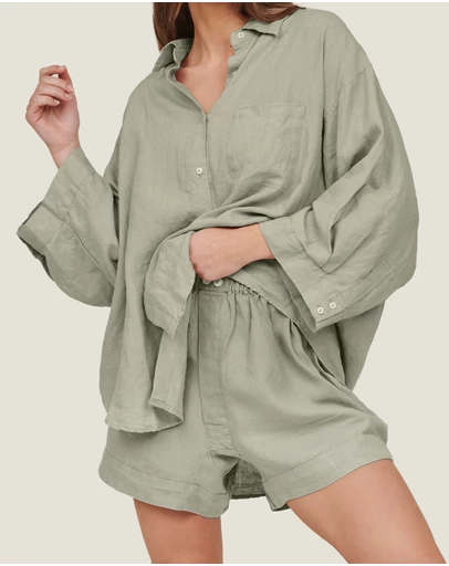 Carlotta + Gee - 100% Linen Shorts