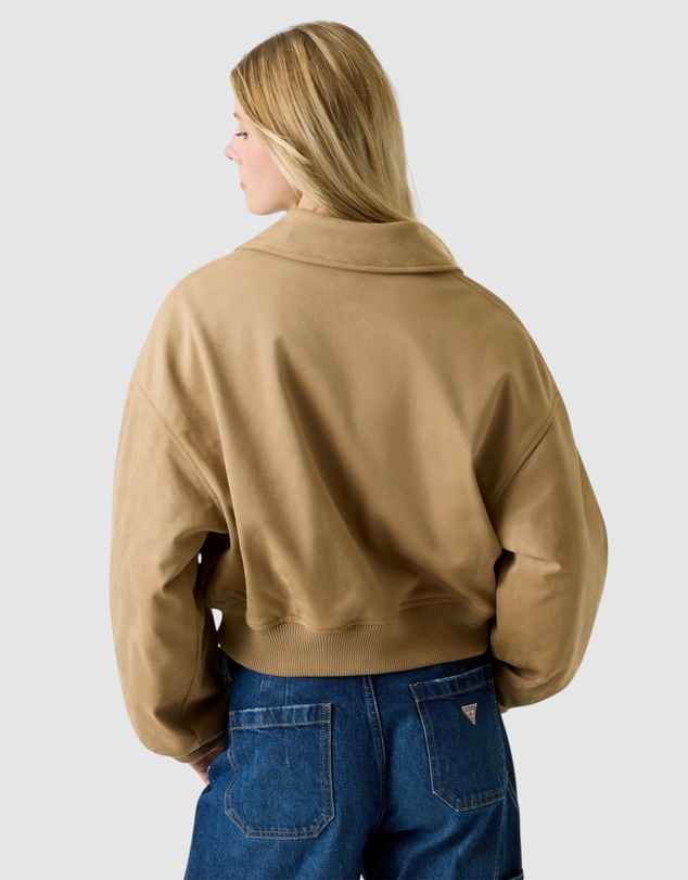 GUESS - GUESS JEANS Faux Suede Bomber Jacket