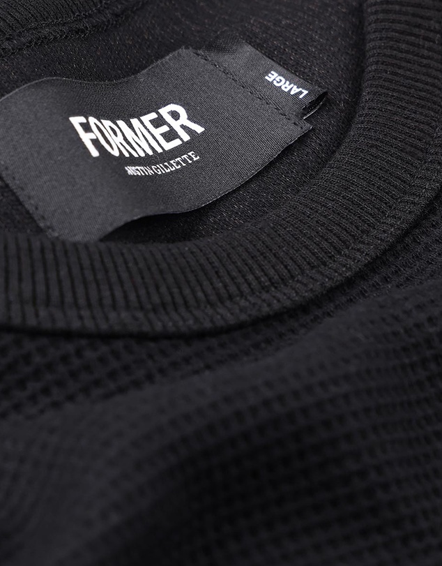 Former - AG Raglan Waffle // Black