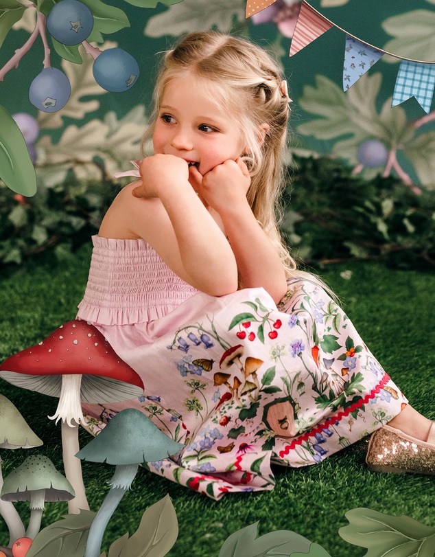 Fleur Harris - 'Enchanted Garden' Faraway Dress in Sugar Pink