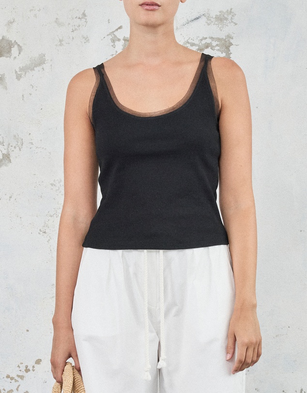 FRIEND of AUDREY - The Cotton Mesh Tank