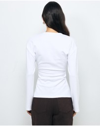 AERE - Marnie Gathered Waist Top