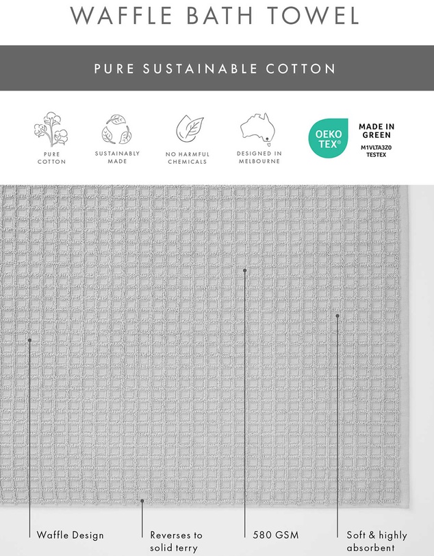 Aura Home - Waffle Bath Towel Range
