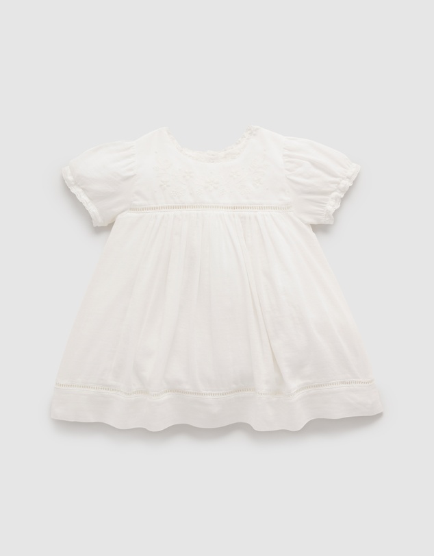 Purebaby - Embroidered Dress - Babies-Kids