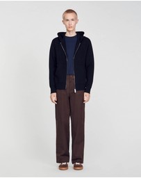 Sandro - HOME PATCH EN CUIR SWEAT CARDIGAN