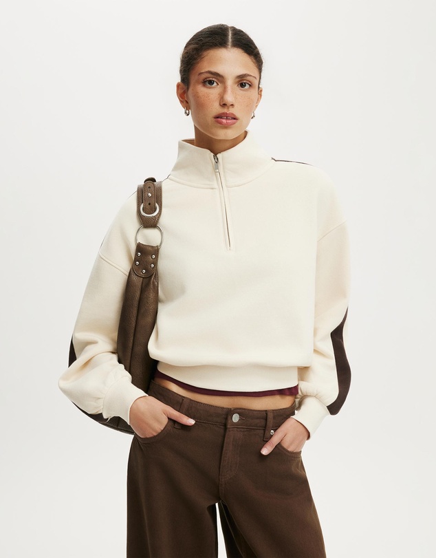 Cotton On - Quarter Zip Sweatshirt