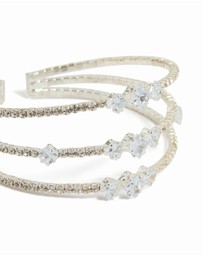 Lovisa - Silver Cubic Zirconia Layered Bangle