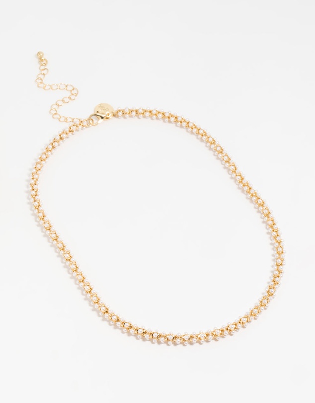 Lovisa - Gold Plated Pearl Fireball Bracelet