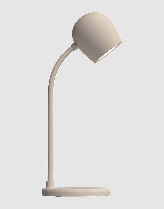 Kreafunk - Kreafunk Ellie Lamp W/ Qi Charger And Bluetooth Speaker - Ivory Sand