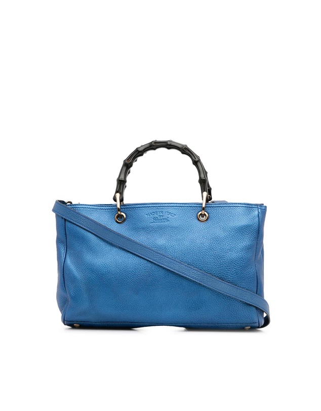 Gucci - Pre-Loved Medium Calfskin Bamboo Shopper Satchel