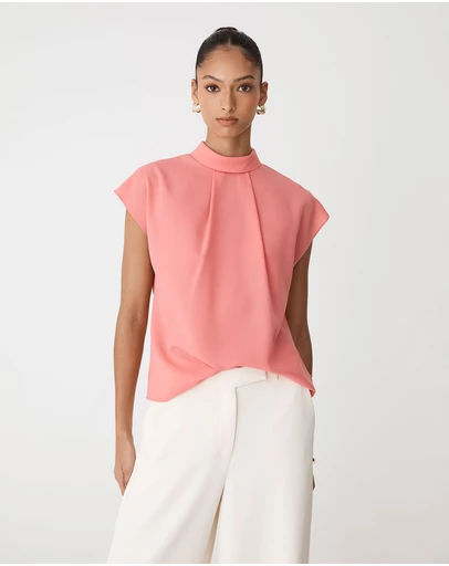 Forcast - Tiara High Neck Shell Top