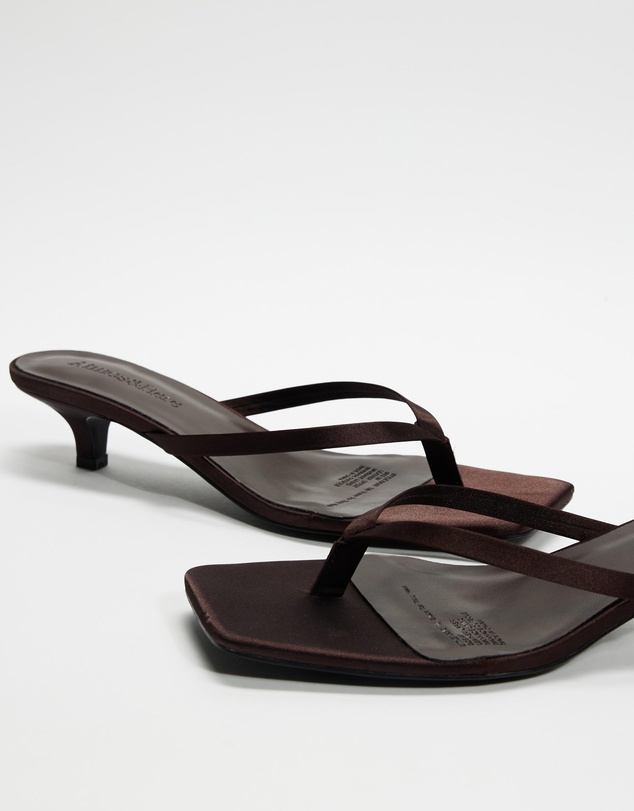 Atmos&Here - Oceane Satin Kitten Heel Sandals