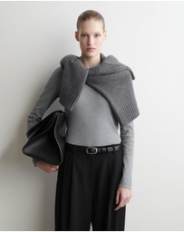 COS - Ribbed Jersey Long-Sleeved Top