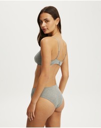 Cotton On Body - Cotton Pointelle Triangle Padded Bralette