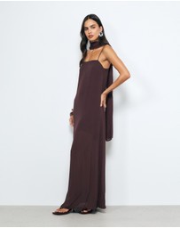 AERE - Zefi Scarf Maxi Dress