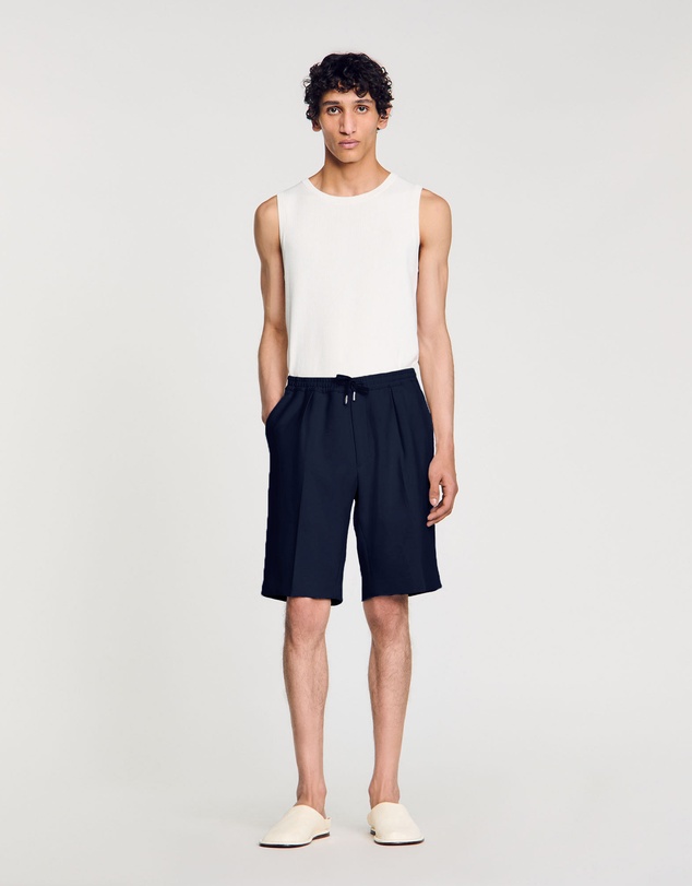Sandro - Jersey Pli Shorts
