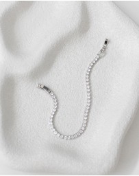 The White Collection - Abbie - Delicate Silver Tennis Bracelet