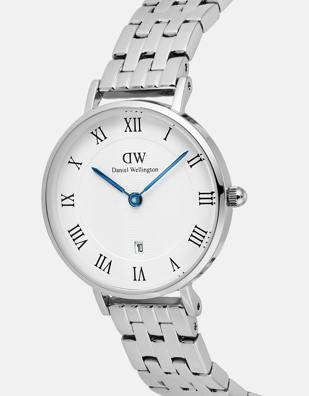 Daniel Wellington - Petite 28mm Roman Numerals Date 5-Link S