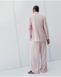 M.N.G - Straight-Fit Linen Suit Trousers