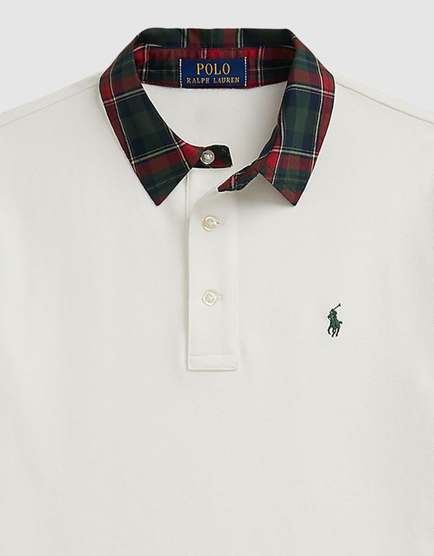 Polo Ralph Lauren - Plaid-Collar Cotton Mesh Polo Shirt - ICONIC EXCLUSIVE - Teens