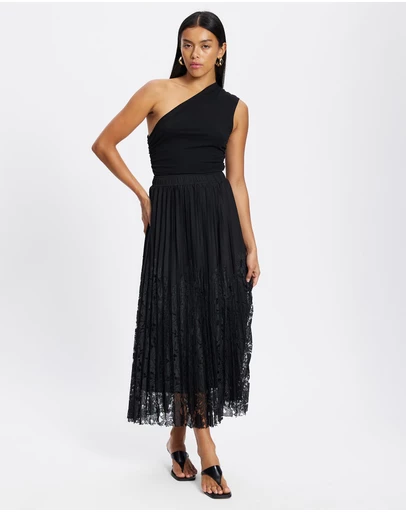 Mossée - Ailani Pleated Lace Skirt