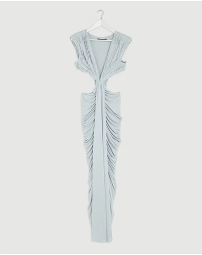 Revibe - Repaired MISHA The Solacia Cupro Dress - AU 8