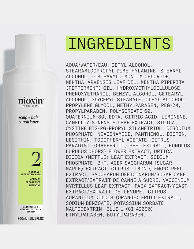 Nioxin - Nioxin System 2 Scalp + Hair Conditioner - Hair Thickening Conditioner For Natural Hair With Progressed Thinning 300ml
