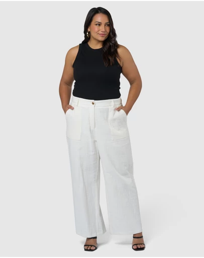 Something 4 Olivia - Lila Linen Wide Leg Pant