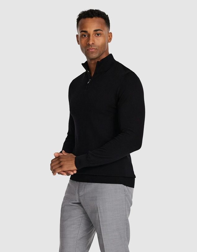 Tarocash - Asher Merino Wool Zip Knit