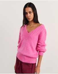 Jag - Lily V Neck Knit