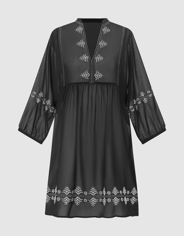 Miraclesuit Swimwear  - Elysium Short Embroidered Cotton Beach Dress