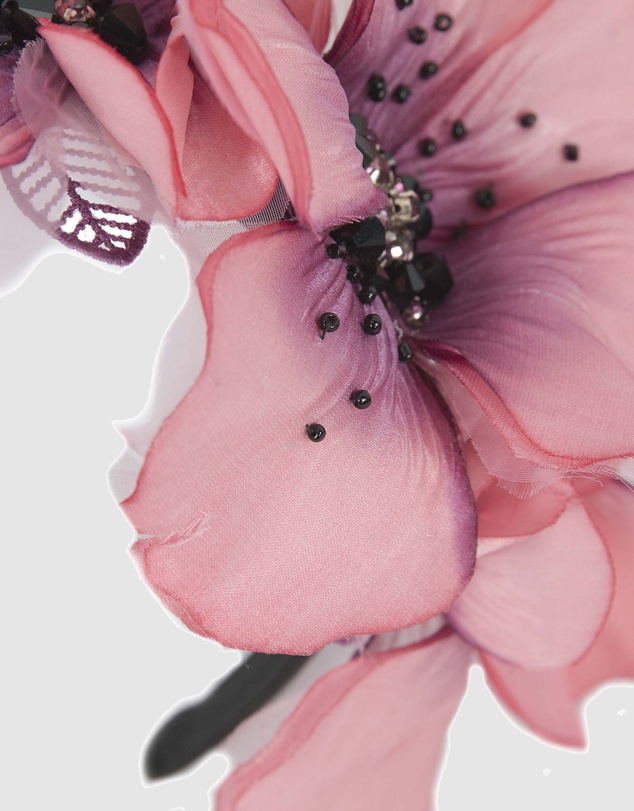 Max Alexander - Large Pink Flower Headband Fascinator