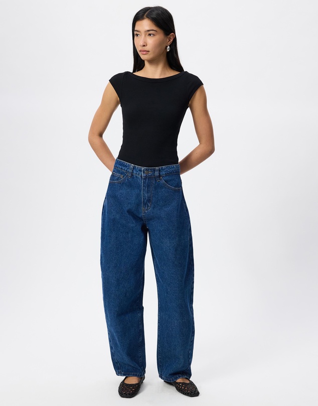 Calli - Cassidy High Rise Panelled Barrel Leg Jeans
