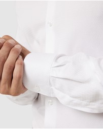 Politix - Slim Fit Long Sleeve Textured Dress Shirt