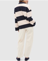 Seed Heritage - Half Zip Stripe Sweat