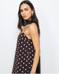 AERE - Talia Scarf Maxi Dress
