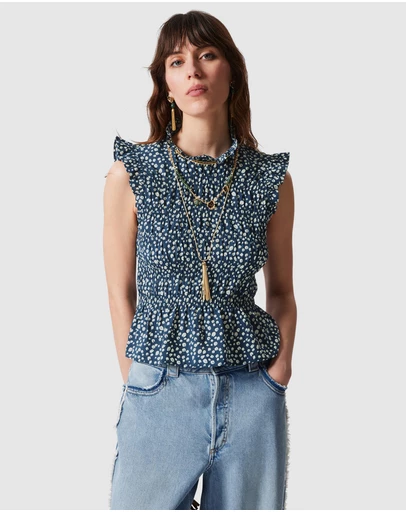 & Other Stories - Smocked Frill Top