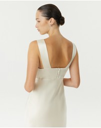Third Form - Satin Gather Bra Bias Slip Dress