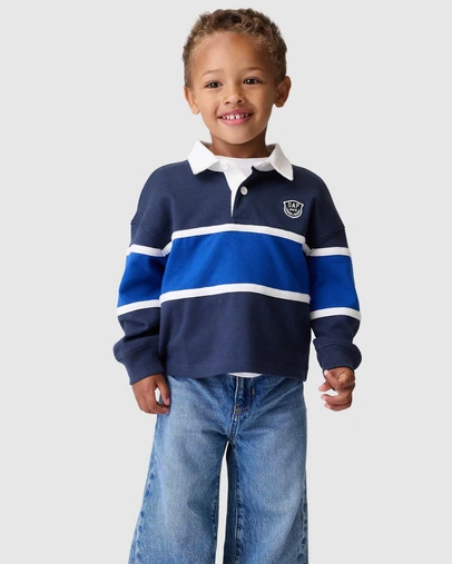 GAP - LS Logo Rugby Polo - Babies-Kids