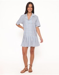 Petal & Pup - Fraser Mini Dress - Blue Stripe