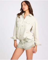 ONE TEASPOON - Everyday Denim Shirt - Antique White
