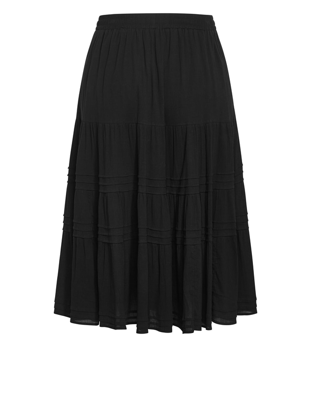 City Chic - Plus size Meghan Cotton Maxi Skirt - black