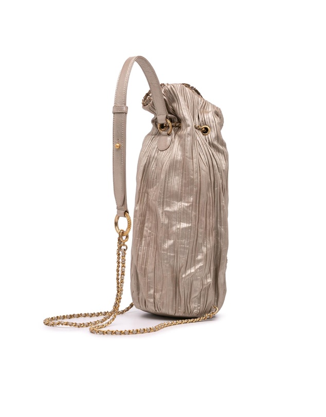 Pre-Loved by Azura Reborn - Pre-Loved chanel Pleated Leather Backpack Chain Detail