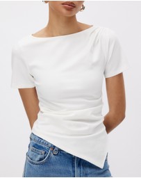 Minima Esenciales - Eliana Draped T-Shirt