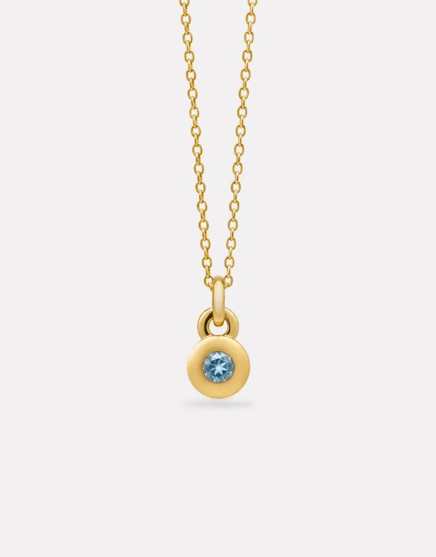 Najo - December Gold & Blue Topaz Birthstone Necklace